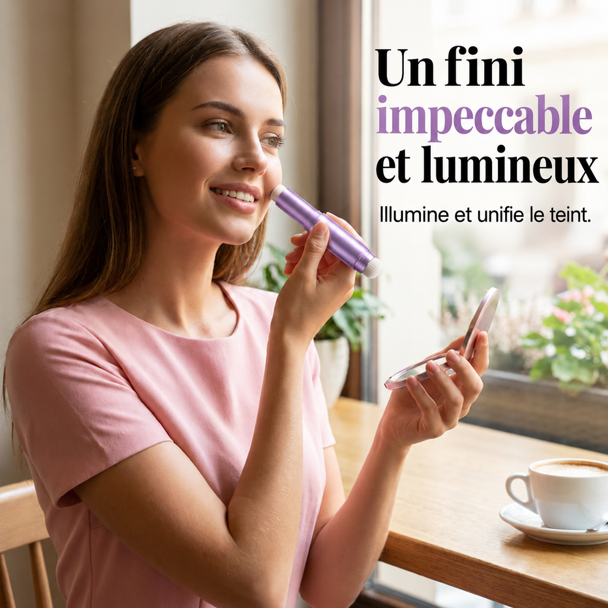 ✨ -50 % 🎨 Stick de fond de teint 2 en 1 à teinte auto-adaptative — S’adapte à votre carnation, avec pinceau intégré 💄