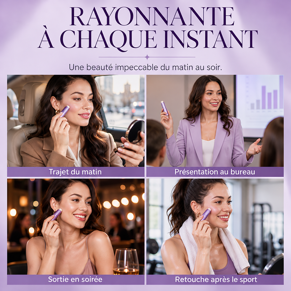 ✨ -50 % 🎨 Stick de fond de teint 2 en 1 à teinte auto-adaptative — S’adapte à votre carnation, avec pinceau intégré 💄