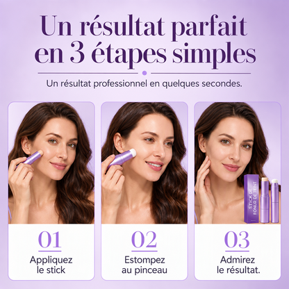 ✨ -50 % 🎨 Stick de fond de teint 2 en 1 à teinte auto-adaptative — S’adapte à votre carnation, avec pinceau intégré 💄