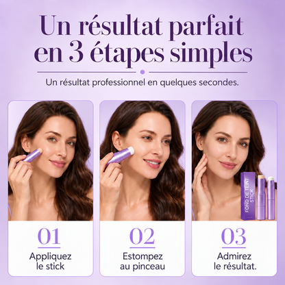 ✨ -50 % 🎨 Stick de fond de teint 2 en 1 à teinte auto-adaptative — S’adapte à votre carnation, avec pinceau intégré 💄