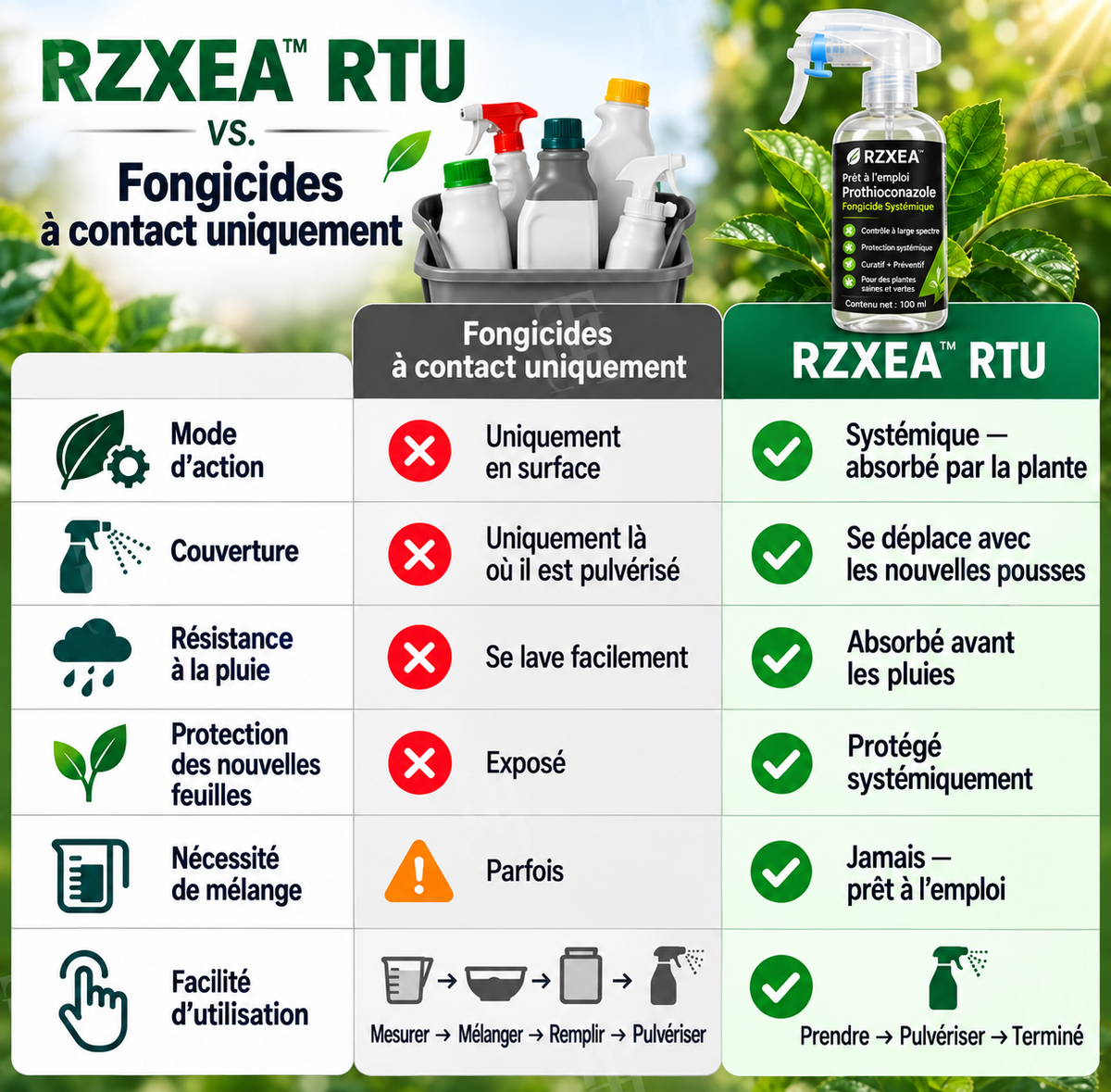 RZXEA™ Prêt à l'emploi Fongicide Systémique à Base de Prothioconazole