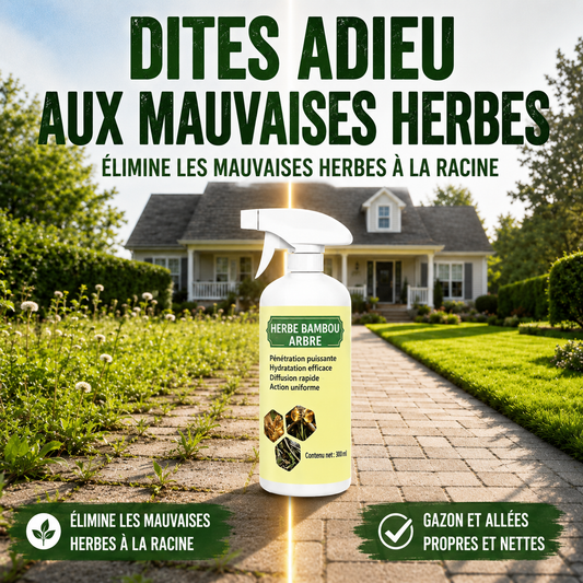 Désherbant naturel à action rapide pour mauvaises herbes & graminées