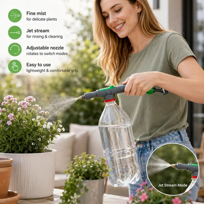 Lot de 2 buses de pulvérisation réutilisables pour bouteille – Accessoire d'arrosage et de nettoyage des plantes
