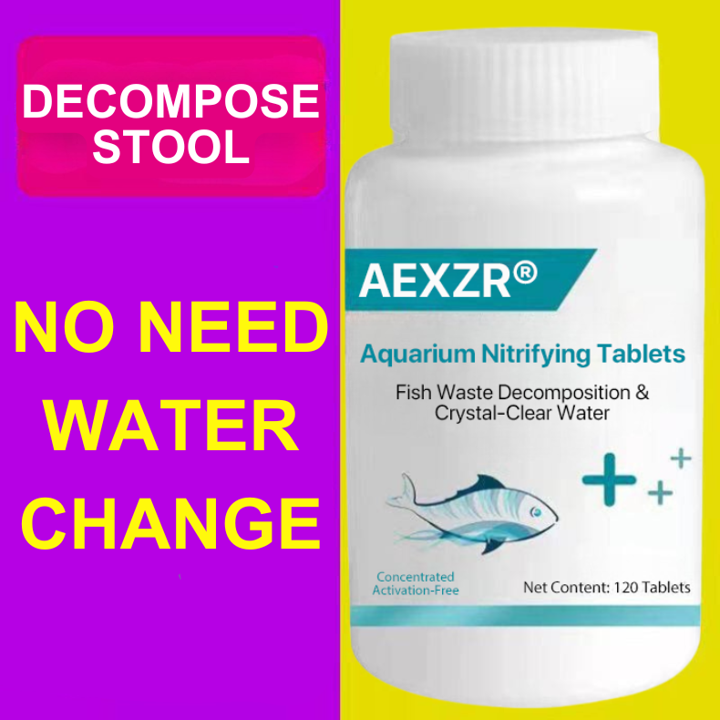 Comprimés nitrifiants AEXZR® pour aquarium – Décomposition des déchets des poissons et eau cristalline