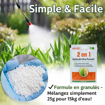 🌿 Éliminez les Mauvaises Herbes en 6 Heures, Pas en Quelques Jours | AEXZR® 2 in 1 Herbicide Ultra-Puissant