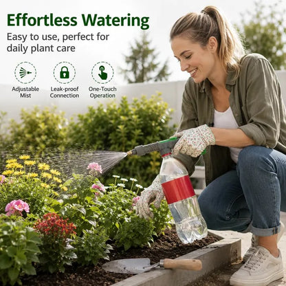 Lot de 2 buses de pulvérisation réutilisables pour bouteille – Accessoire d'arrosage et de nettoyage des plantes
