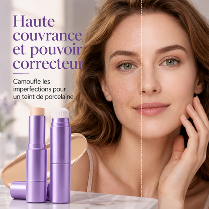 ✨ -50 % 🎨 Stick de fond de teint 2 en 1 à teinte auto-adaptative — S’adapte à votre carnation, avec pinceau intégré 💄