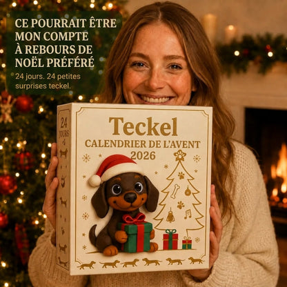 【Dernière heure -50 %】🎁 Boîte mystère du calendrier de l'Avent Teckel 2026 💕🐶