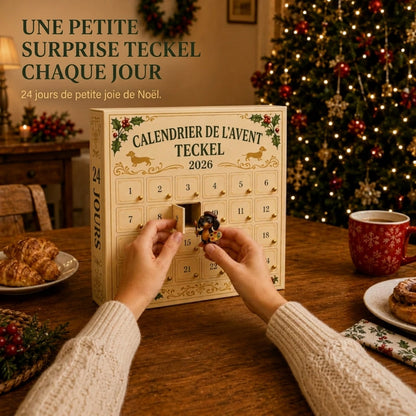 【Dernière heure -50 %】🎁 Boîte mystère du calendrier de l'Avent Teckel 2026 💕🐶