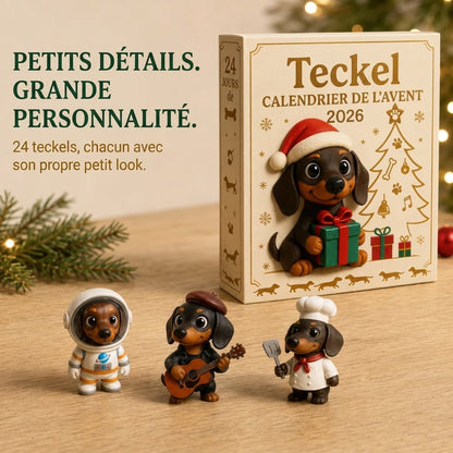 【Dernière heure -50 %】🎁 Boîte mystère du calendrier de l'Avent Teckel 2026 💕🐶