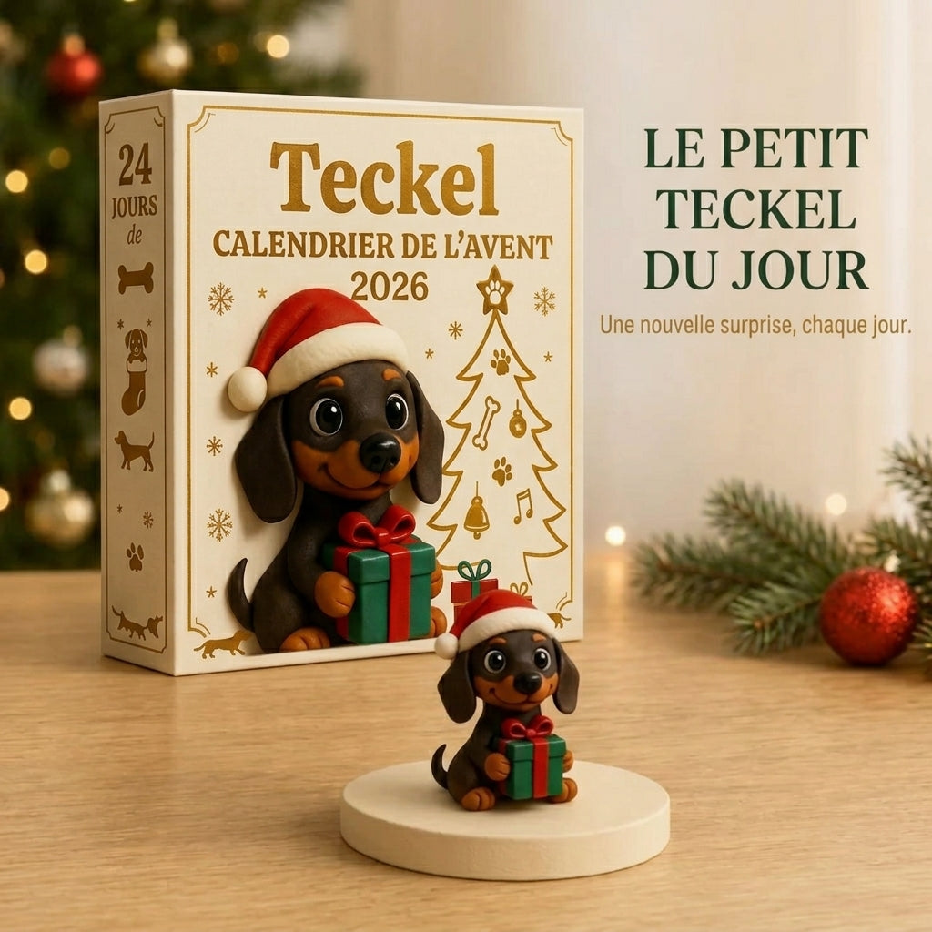 【Dernière heure -50 %】🎁 Boîte mystère du calendrier de l'Avent Teckel 2026 💕🐶