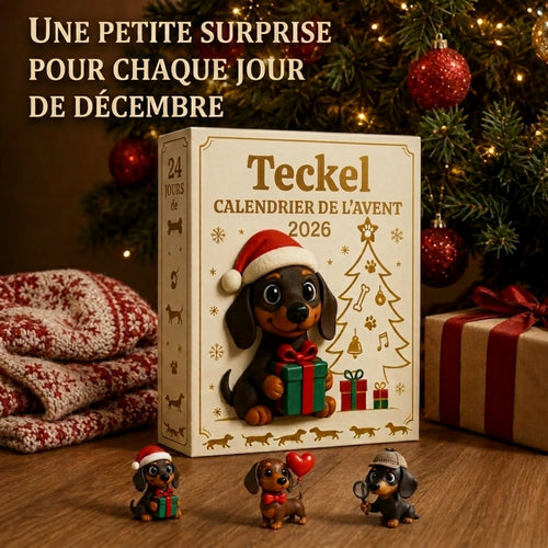 【Dernière heure -50 %】🎁 Boîte mystère du calendrier de l'Avent Teckel 2026 💕🐶