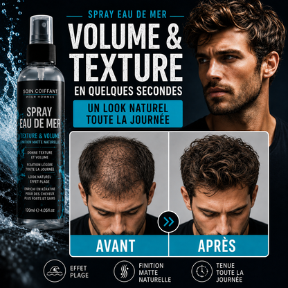 RZXEA™ Spray au Sel Marin pour Homme – Volume & Texture