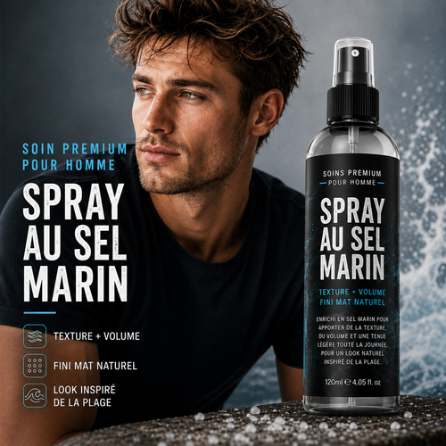 RZXEA™ Spray au Sel Marin pour Homme – Volume & Texture