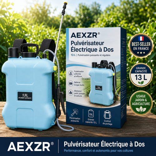 💧 50 % DE RÉDUCTION ! 🔋 Pulvérisateur dorsal électrique AEXZR® de grande capacité avec grand réservoir – Rechargeable, pulvérisation uniforme et idéal pour le jardinage, l’agriculture et les traitements antiparasitaires 🌿