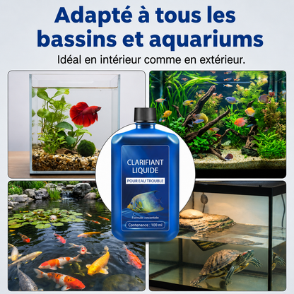AEXZR® Clarificateur d’eau pour aquarium à action rapide – Pour une eau claire et limpide