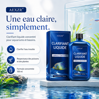 AEXZR® Clarificateur d’eau pour aquarium à action rapide – Pour une eau claire et limpide