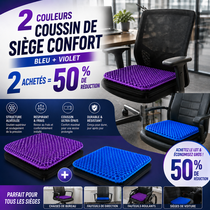 ✨ RZXEA™ Coussin d’assise ergonomique en silicone – Un confort que vous ressentez vraiment