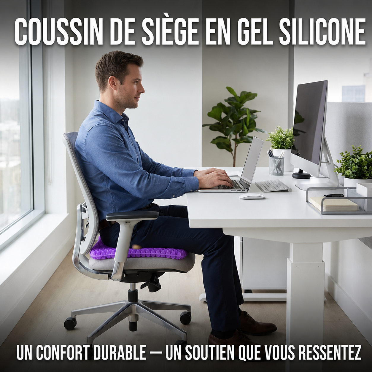 ✨ RZXEA™ Coussin d’assise ergonomique en silicone – Un confort que vous ressentez vraiment