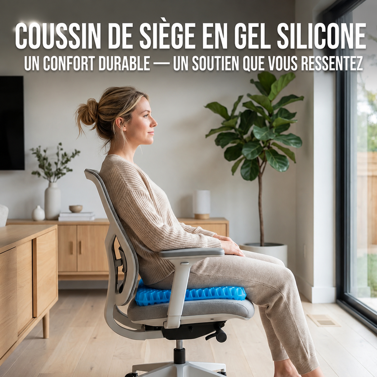 ✨ RZXEA™ Coussin d’assise ergonomique en silicone – Un confort que vous ressentez vraiment