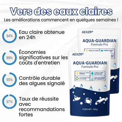 🧬 Élimine l'eau verte en 24 h | 100 % sans danger pour les poissons (formule biologique) AEXZR® Aqua-Guardian Pro