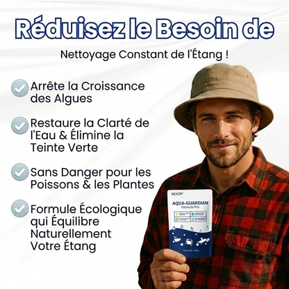 🧬 Élimine l'eau verte en 24 h | 100 % sans danger pour les poissons (formule biologique) AEXZR® Aqua-Guardian Pro