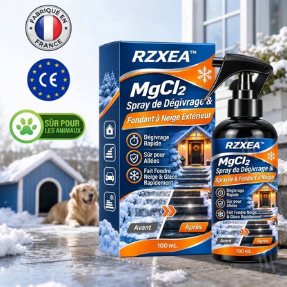 RZXEA™ MgCl₂ : spray de dégivrage et de fonte de neige pour l'extérieur