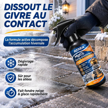 RZXEA™ MgCl₂ : spray de dégivrage et de fonte de neige pour l'extérieur