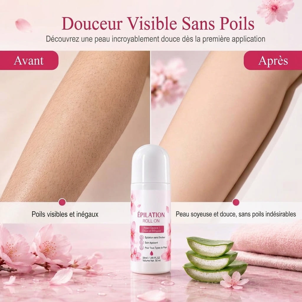 Épilation Douce et en Douceur du Corps Avec un Roll-on