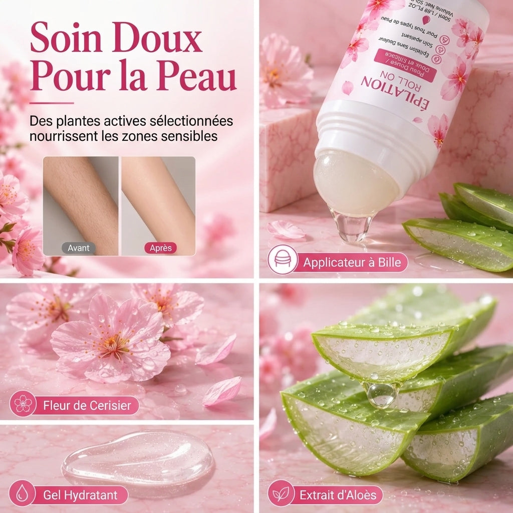 Épilation Douce et en Douceur du Corps Avec un Roll-on