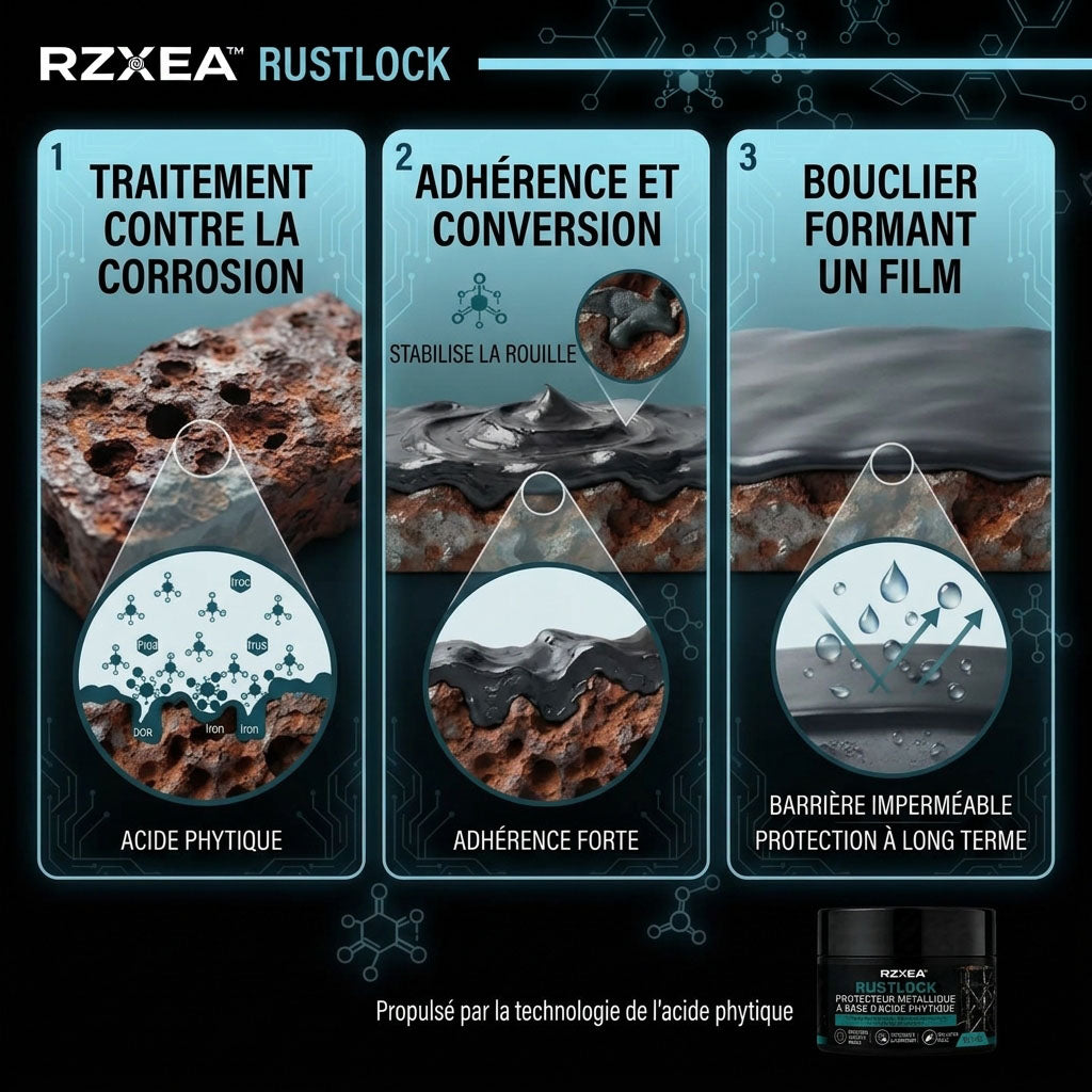 ⭐ RZXEA™ RustLock Protecteur Métallique à Base d'Acide Phytique