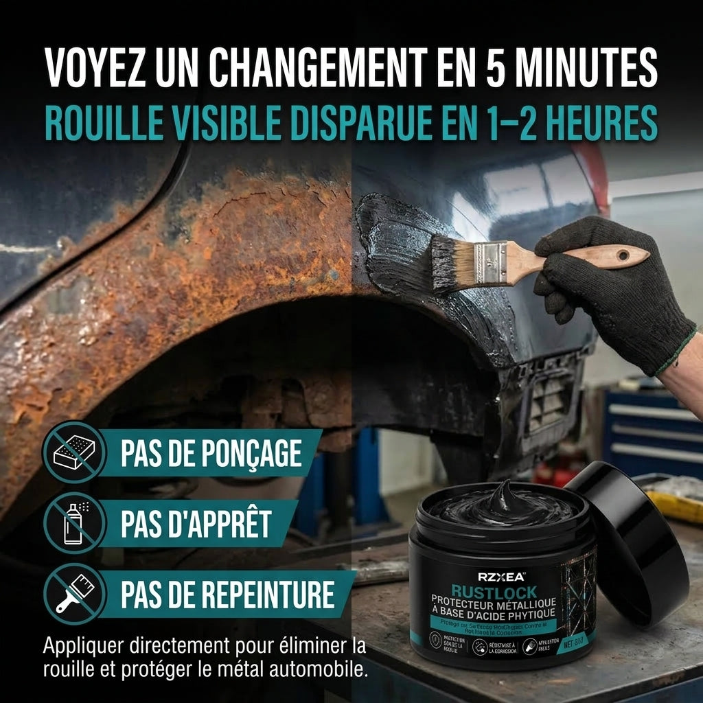 ⭐ RZXEA™ RustLock Protecteur Métallique à Base d'Acide Phytique