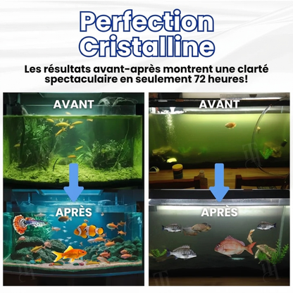 🌊 Eau Cristalline & Poissons Sains en 72h |  AEXZR® Max-Power Pastille Purifiante pour Aquarium