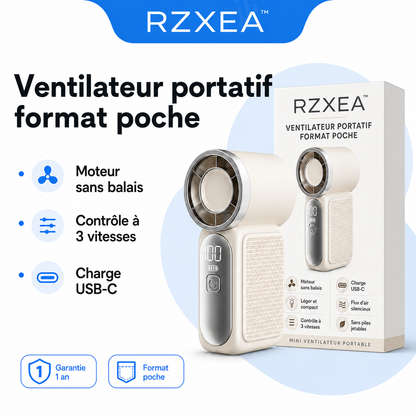 RZXEA™ Ventilateur Portatif Format Poche