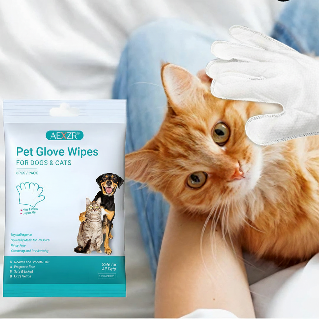 🔥 AEXZR®  Gants de toilettage sans rinçage pour chiens
