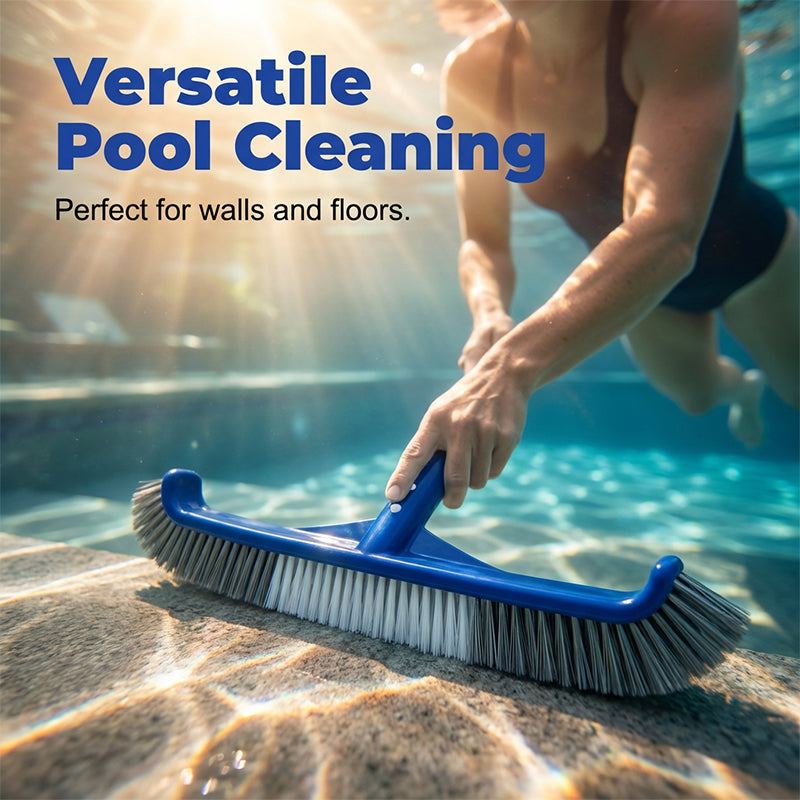Tête de brosse large pour piscine avec extrémités incurvées