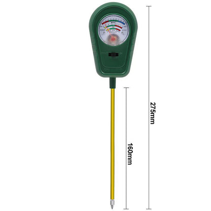 Analyseur de sol 3-en-1 pour jardin, pelouse et plantes en pot