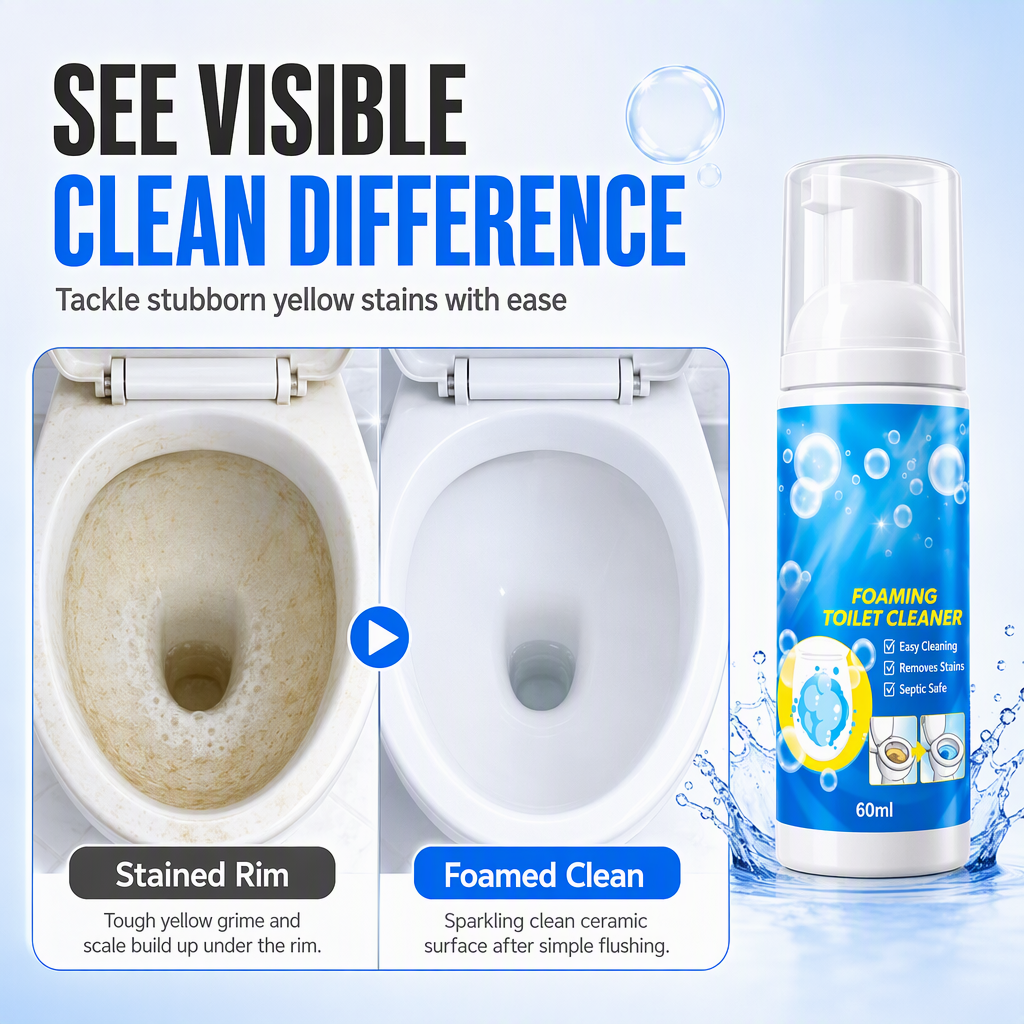 🔥 50% DE RÉDUCTION ! ✨Mousse nettoyante pour cuvette de WC à action profonde